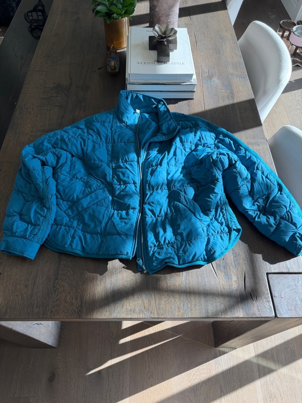 Free people blue Quilted Puffer Jacket